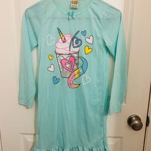 Aqua Unicorn Heart Nightgown